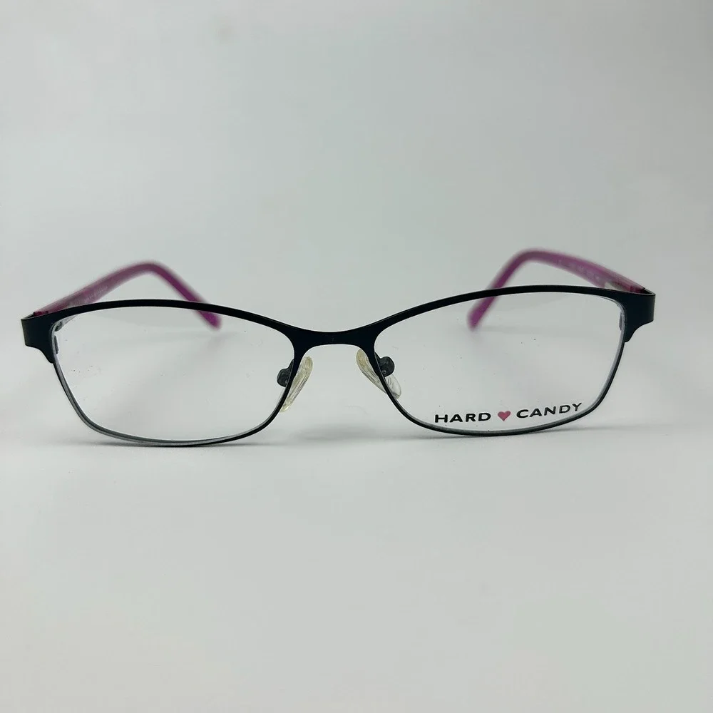 Hard Candy HC22 MBLK Women Eyeglasses Frame Black Plastic Full Rim 52-15-140 mm